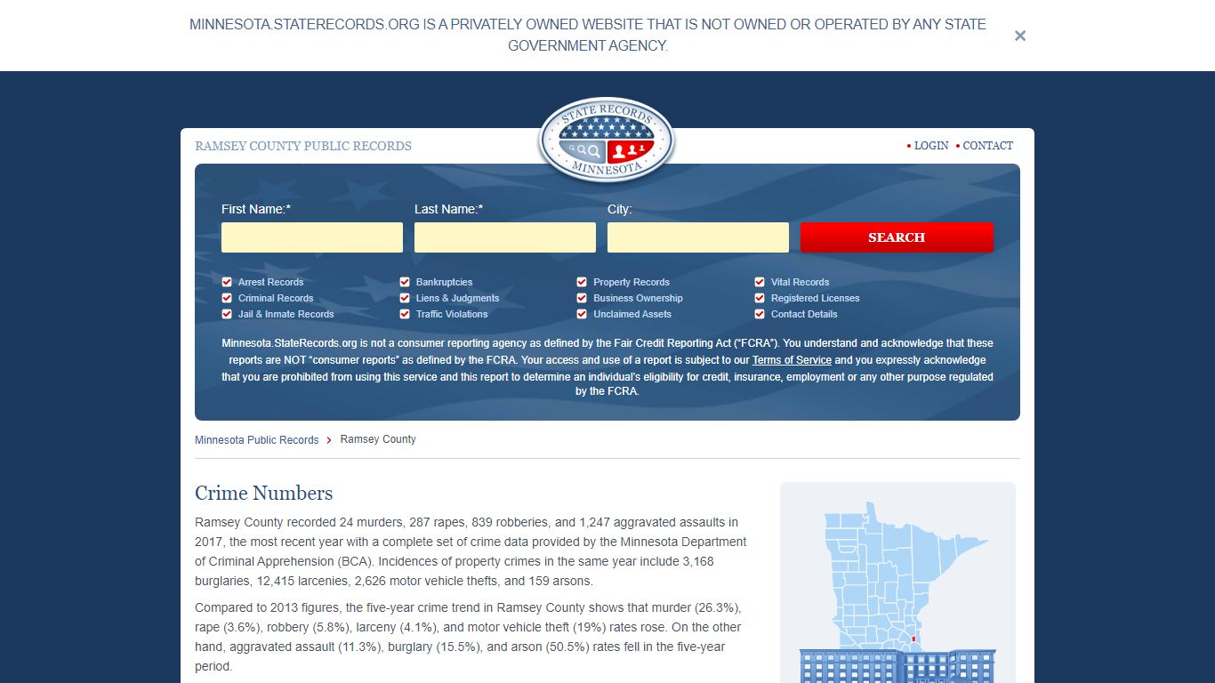 Ramsey County Arrest, Court, and Public Records
